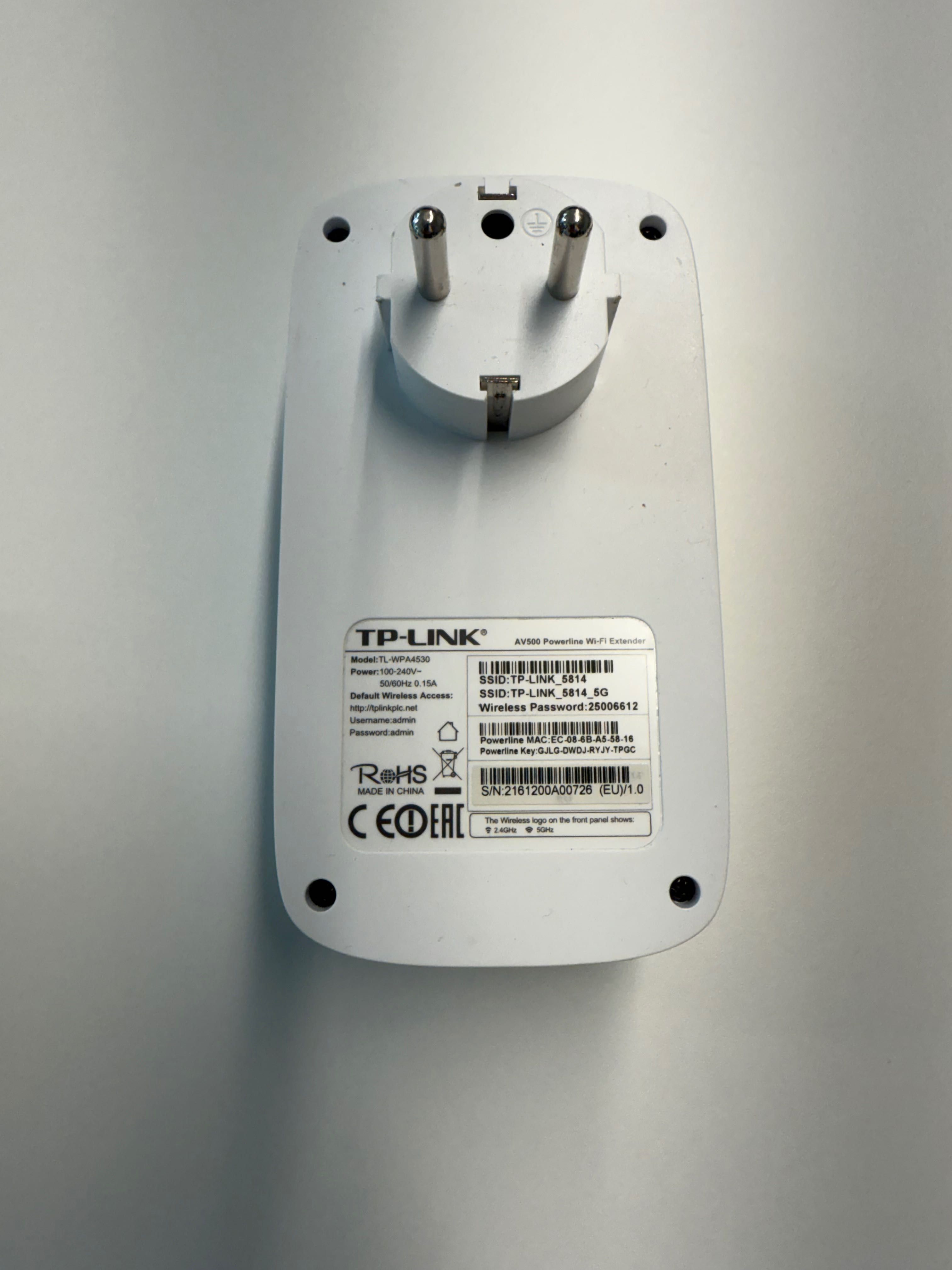 Kit Powerline TP‑Link AV500 com Wi‑Fi (TL‑WPA4530 + TL‑PA4020P)