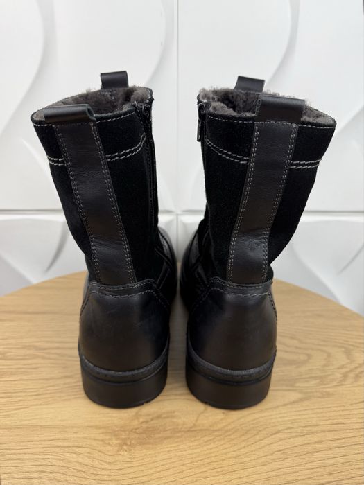 Чоловічі зимові чоботи черевики з натуральної шкіри/замши/хутро