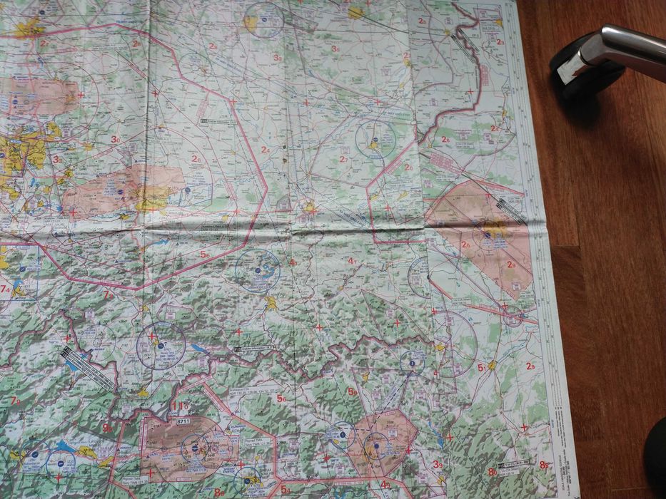 Mapa Jeppesen - rejon Warszawy