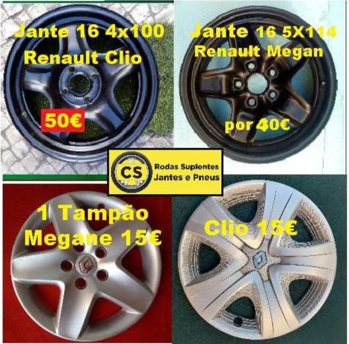 Jante 16 Renault. 5x114.3 Megane Scenic. 4x100 Clio, Tampão Clio Dacia