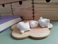 3 peças de decoração de gato