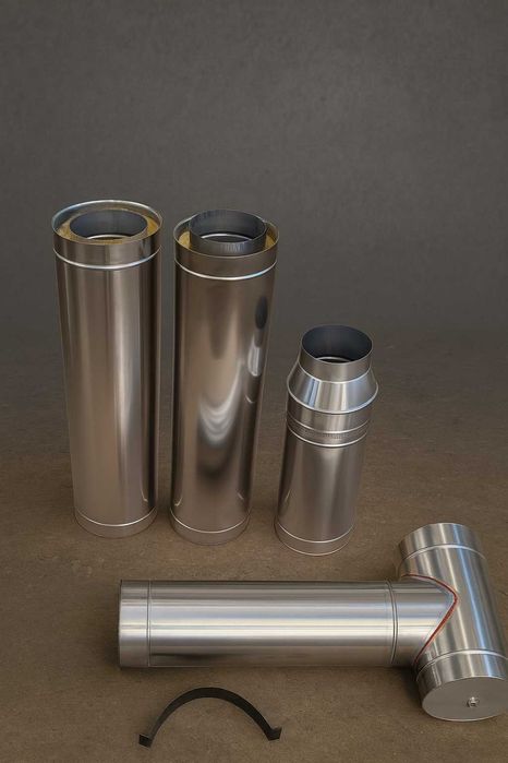 дымоход, сендвич, утепленная труба на котел, труба для буржуйки, комін