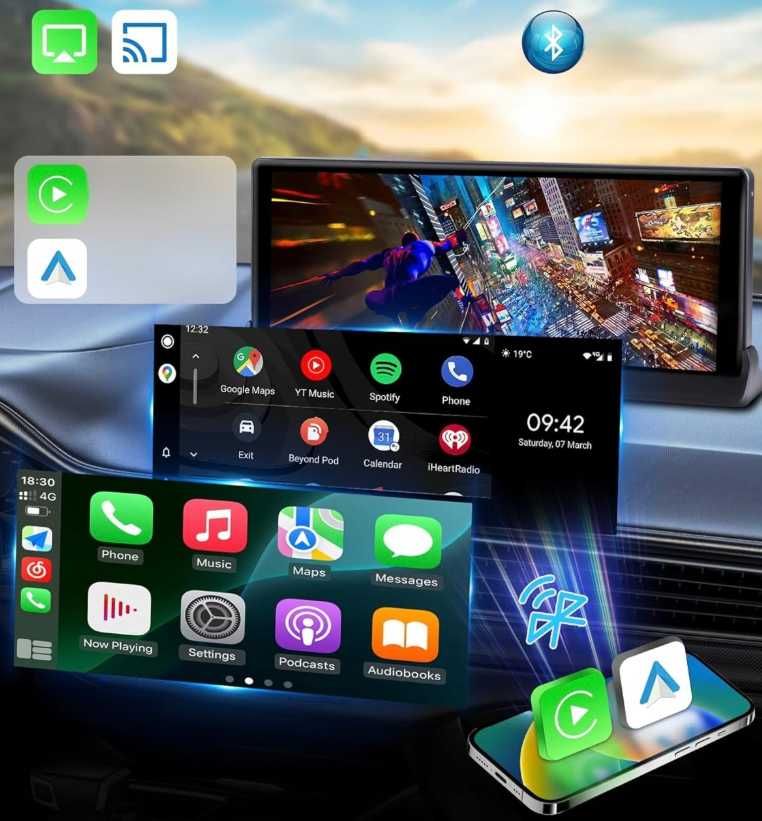 stacja multimedialna carplay android radio samochodowe 10 cali T360s