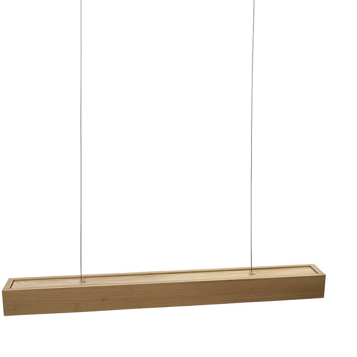 Prosta lampa sufitowa listwa wisząca LED plafon drewno