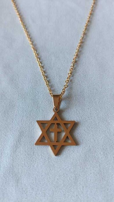 Colar David e Jesus - Estrela e cruz - proteção espiritual ou moda