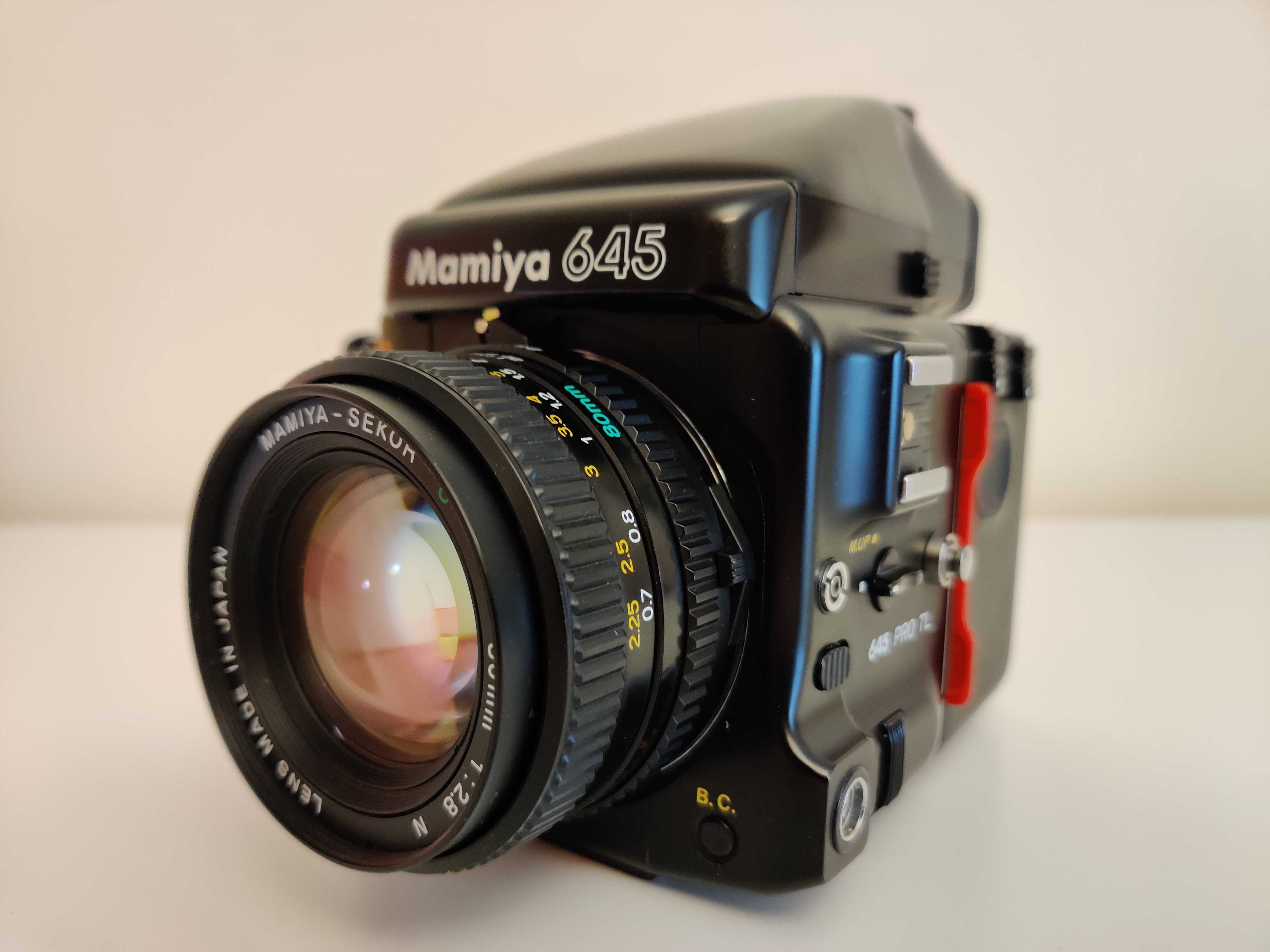 Mamiya 645 PRO TL + objectiva 80mm 2.8 + cabo disparador