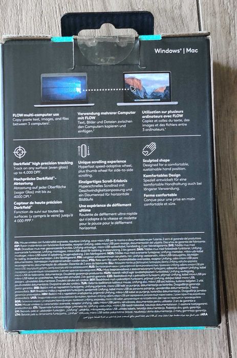 NOWA Logitech MX Masters 2S PC Win Mac BT USB dongle 3 urządzenia