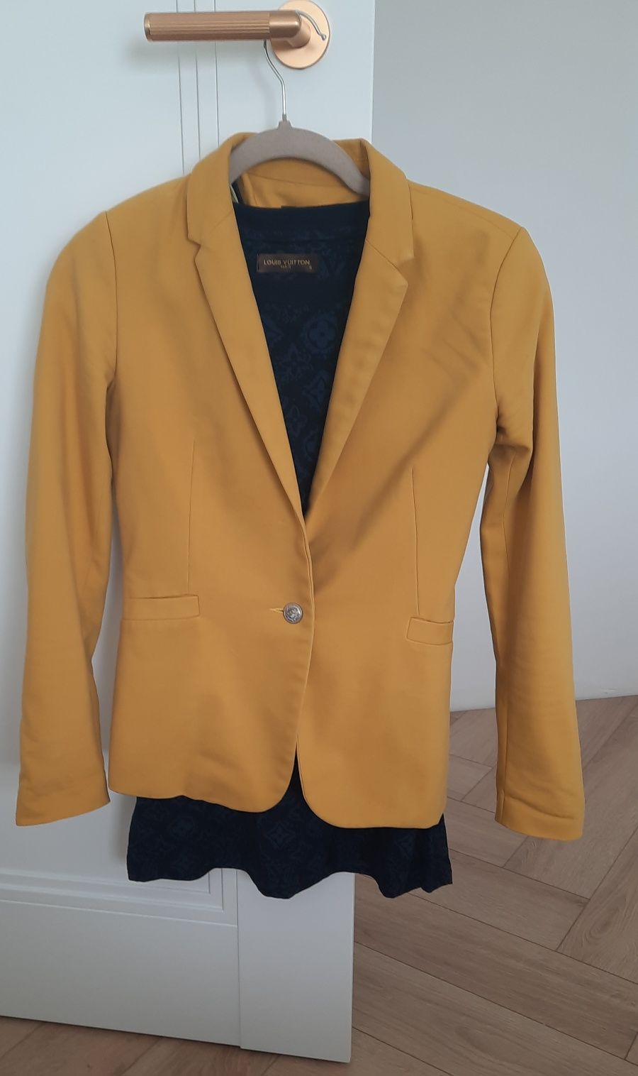 Marynarka,x34, Reserved, elegancka marynarka, musztardowa
