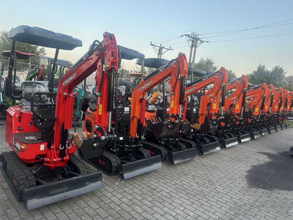 Nowa DOSTĘPNA Minikoparka HT15 PRO 3 łyżki Ramię SKR Chłodnica 1000kg