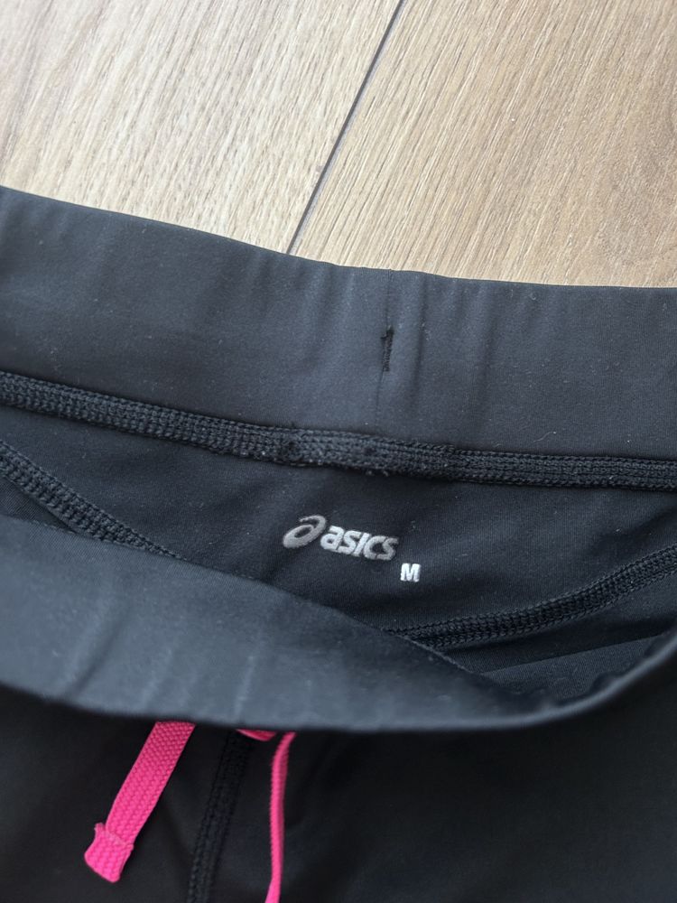 Legginsy sportowe Asics czarno różowe JAK NOWE!