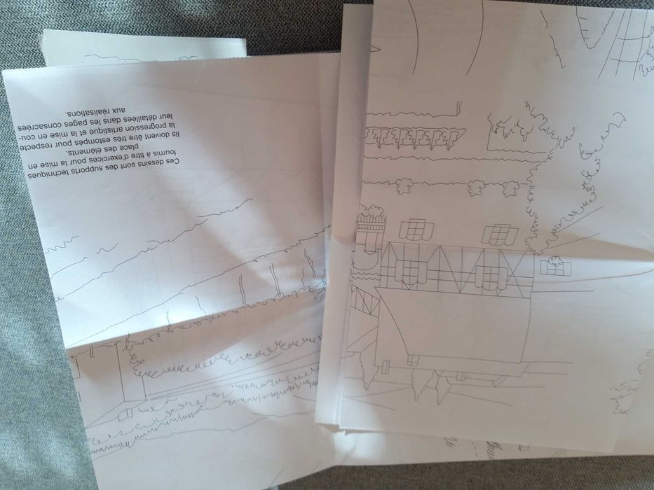 Conjunto revista "Magic Art" para aprender a pintar desenho aquarela