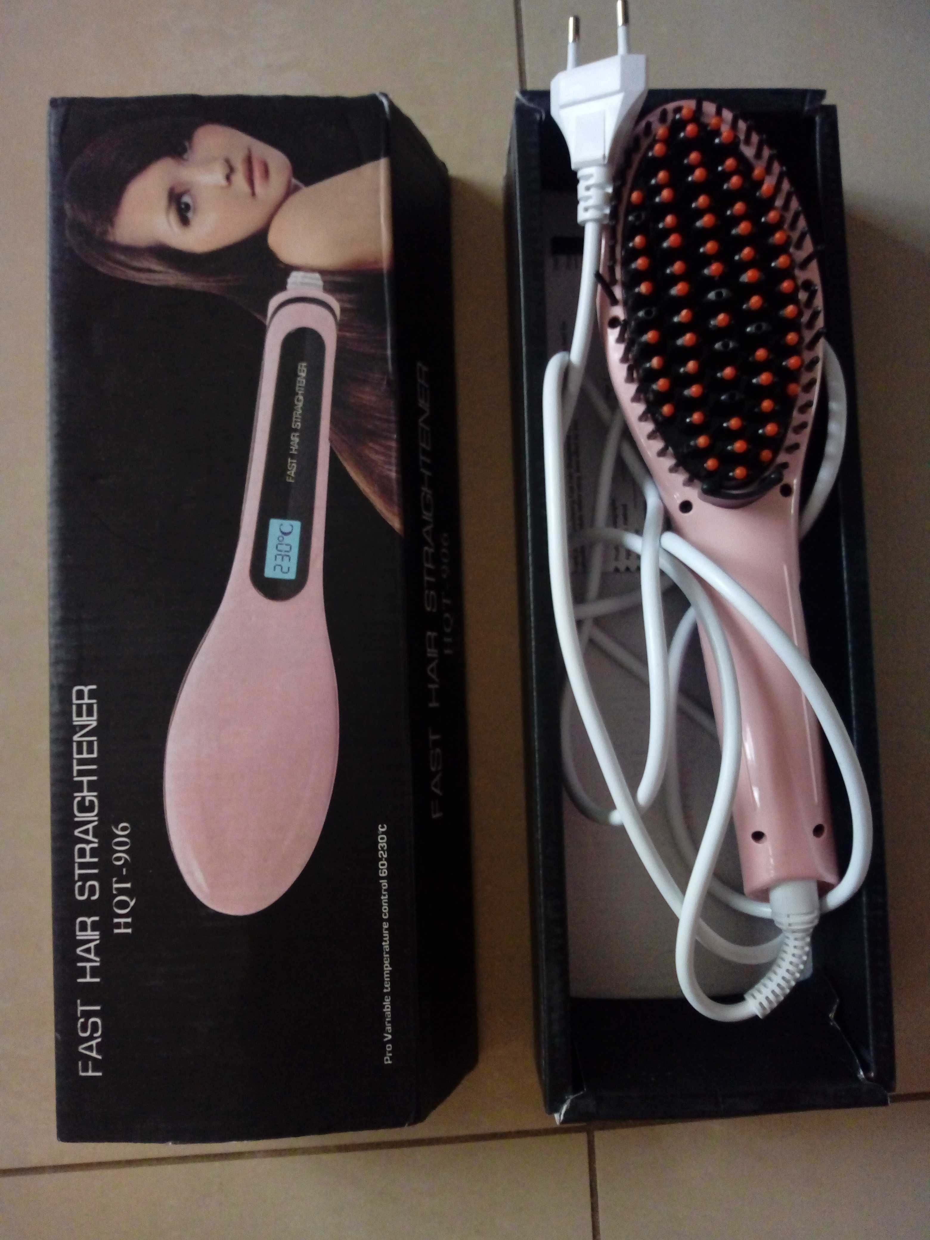 Fast hair straightener hqt-906 szczotka prostująca prostownica