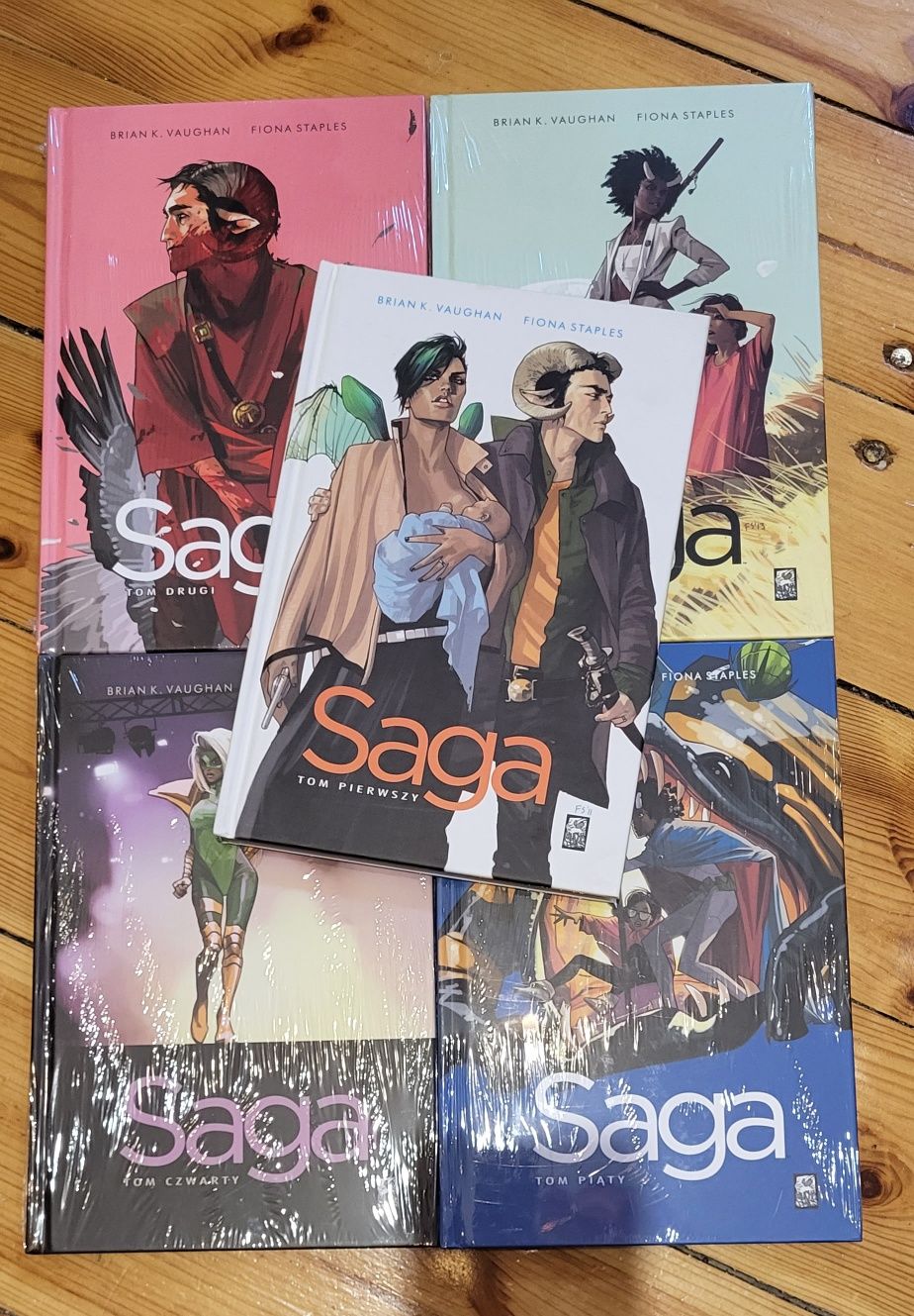 Saga tomy 1-5 nowe w folii komiks Mucha Comics
