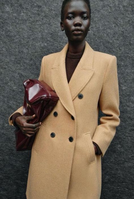 Zara пальто шерстяное