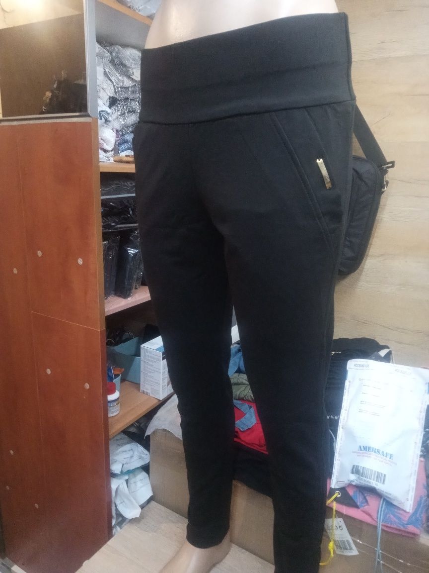 Spodnie bawełna Turcja Wysoki pas z gumą szeroką z kieszeniami L/Xl wy
