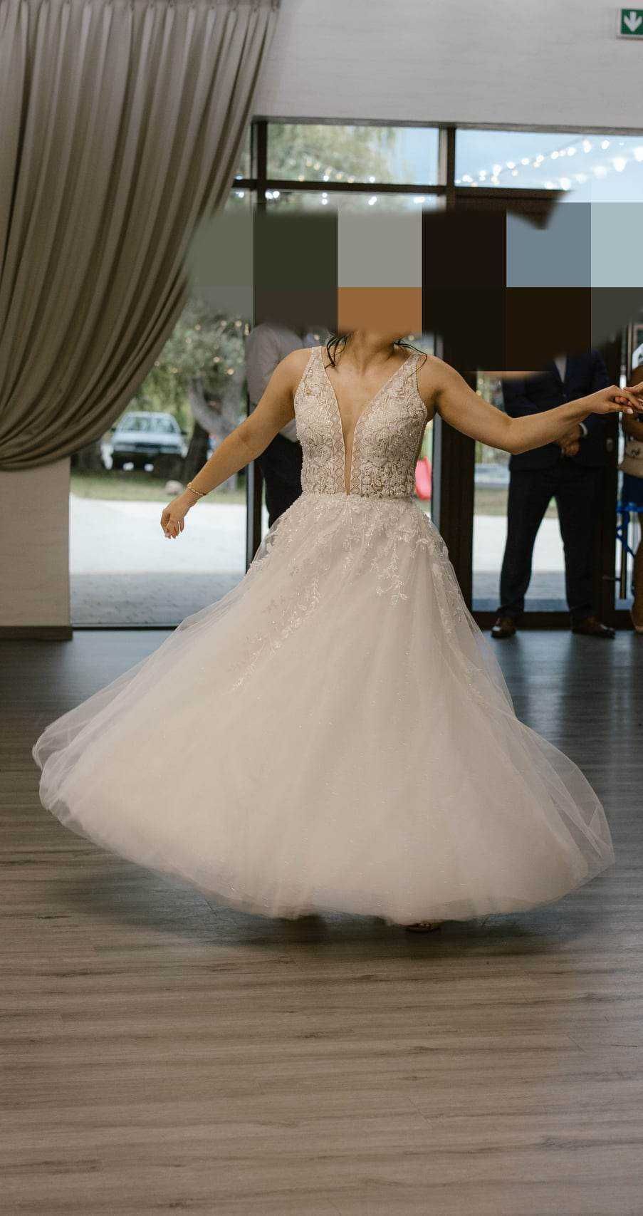 Przepiękna suknia ślubna rozmiar 38