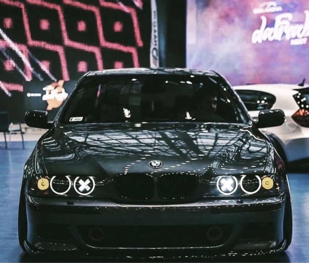 Кресты иксы в фары BMW e39 в дальний фары бмв е39 рест и дорест