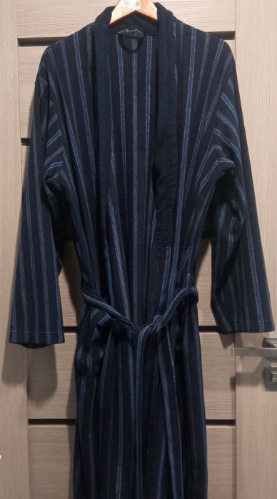 Szlafrok męski, granatowy, Marc& Spencer, rozmiar XL