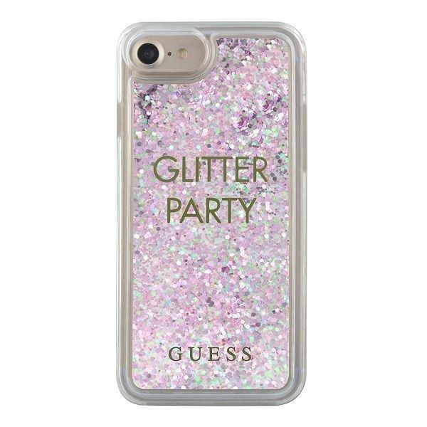 Etui Guess iPhone 6/7/8/SE 2020/SE 2022 Fioletowe - Liquid Glitter