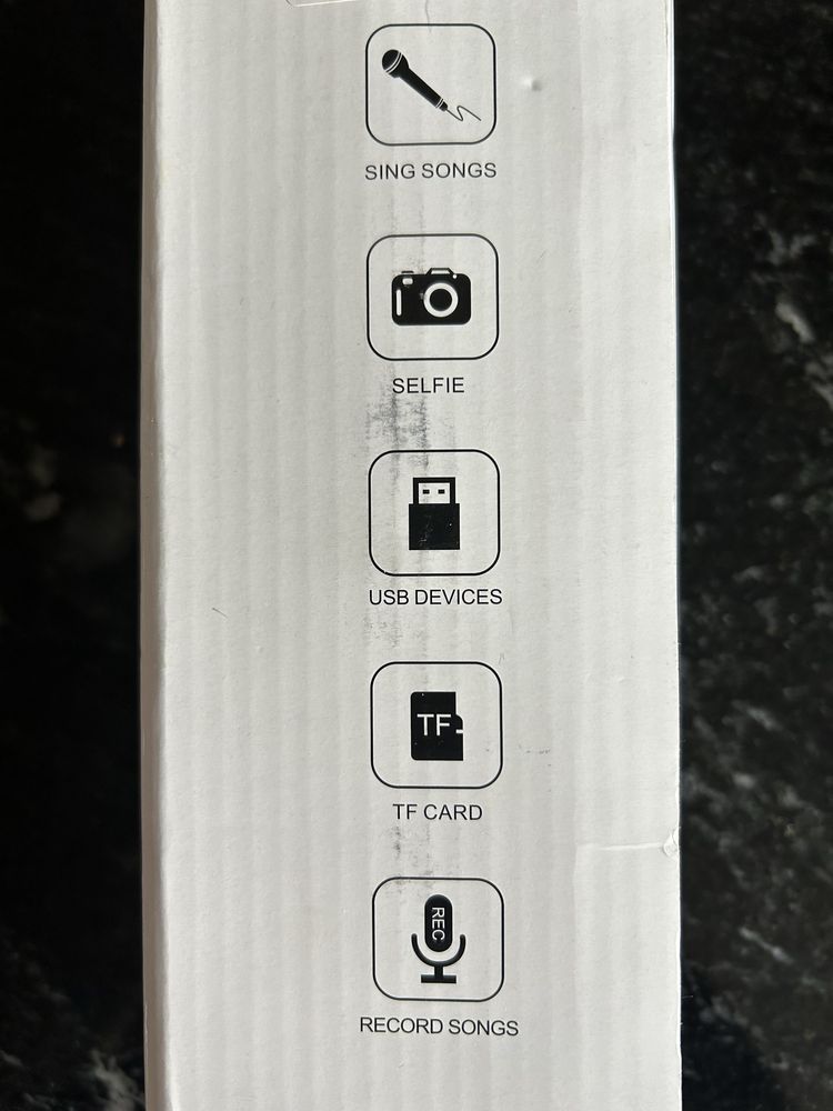 Nowy mikrofon bezprzewodowy z glosnikiem bluetooth złoty