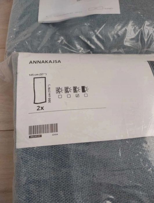 Annakajsa,Nowy zasłony zacieniające, 1 para, szaroniebieski