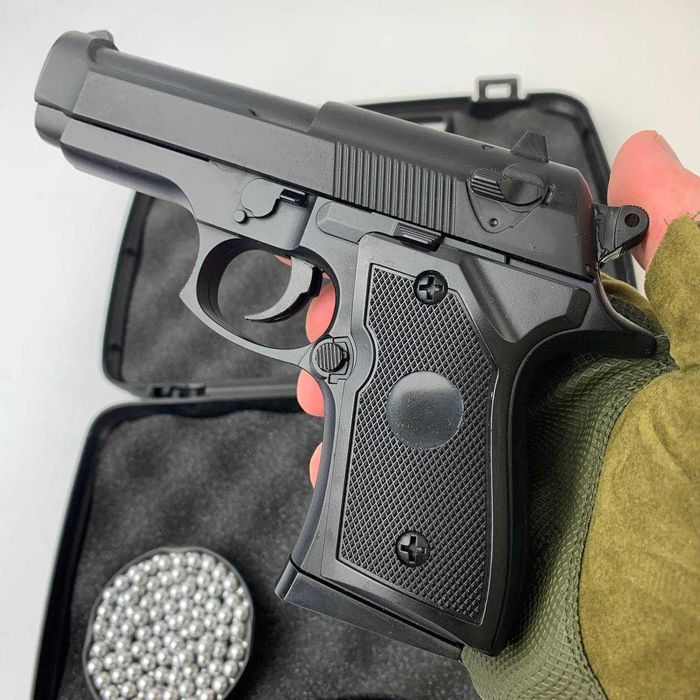 Металевий Пістолет іграшковий Беретта 6мм для дітей дитячий залізний