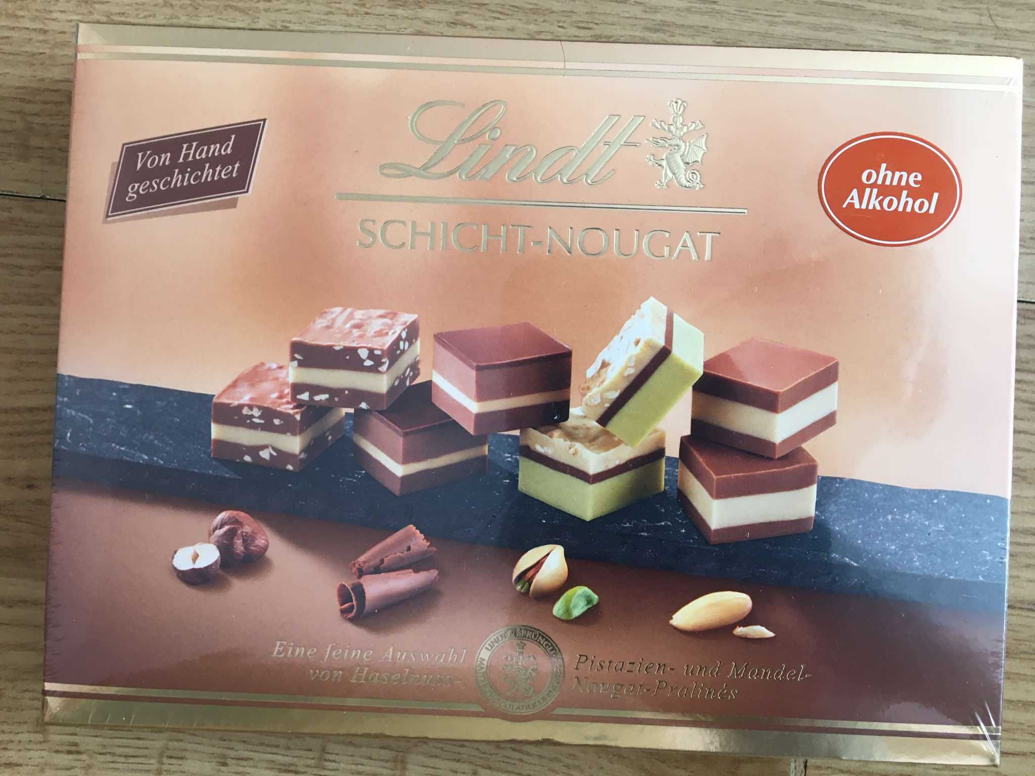 Lindt Schicht-Nougat 125g praliny czekoladki z niemiec