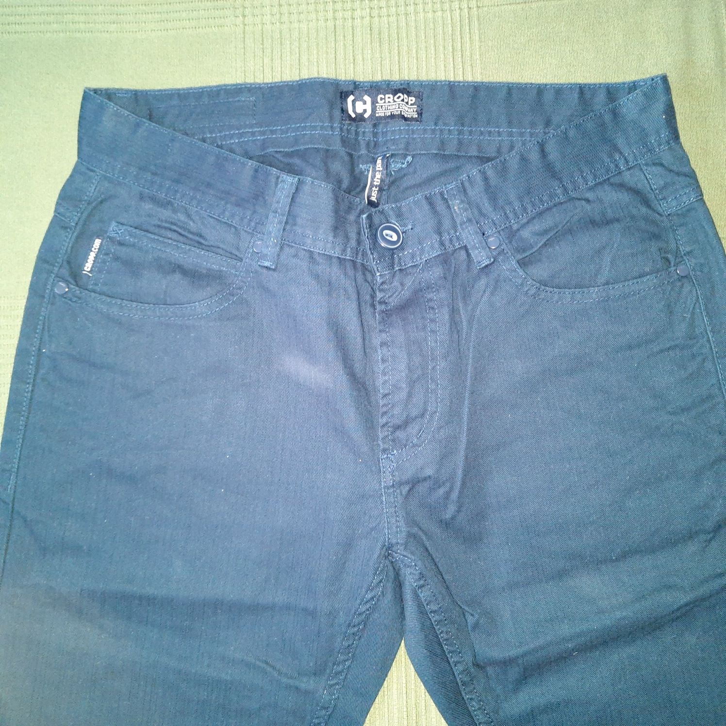 Spodnie męskie dzinsy jeansy granatowe r 32 cropp