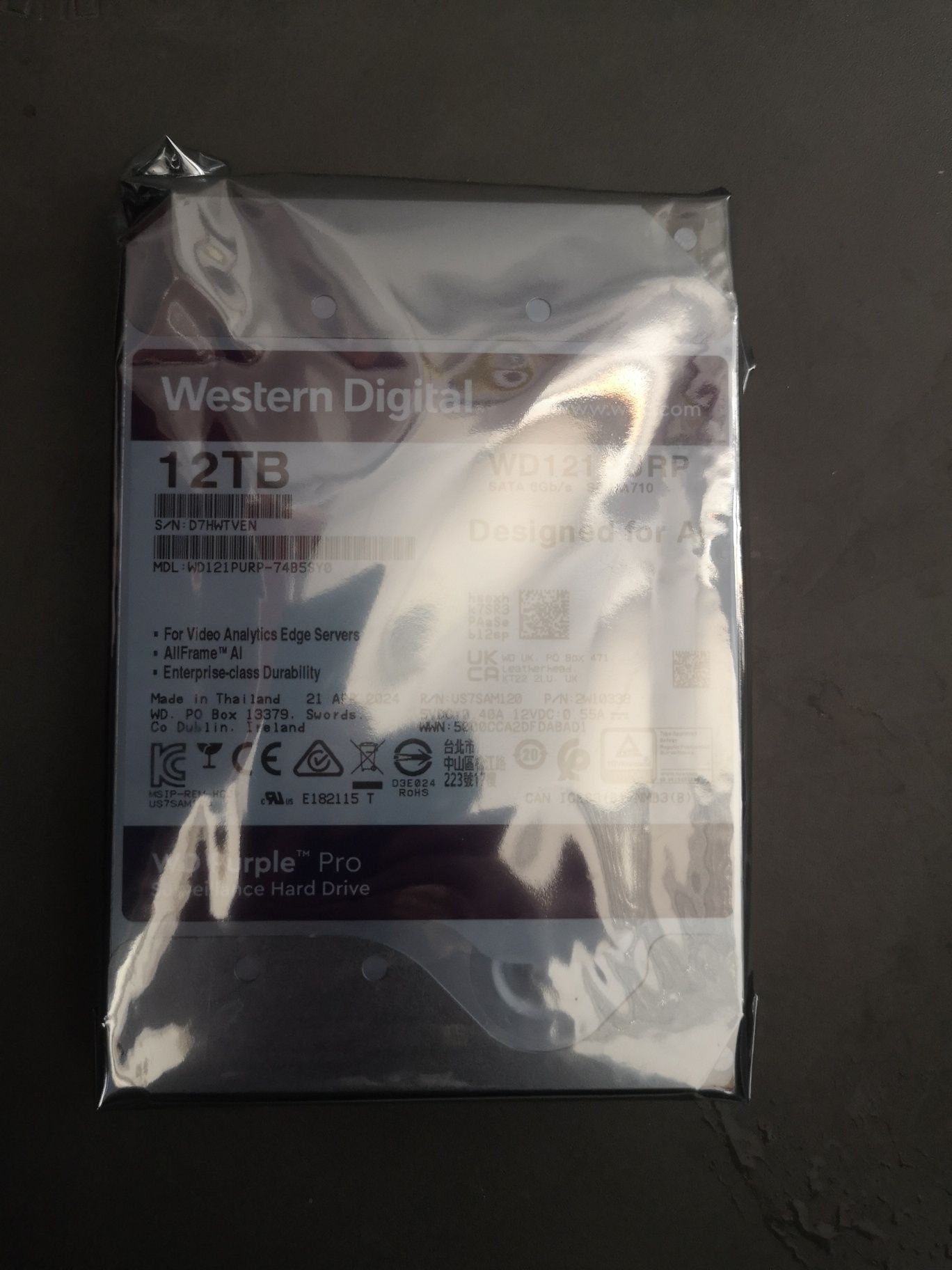 Жорсткий диск WD 121Purp 12TB