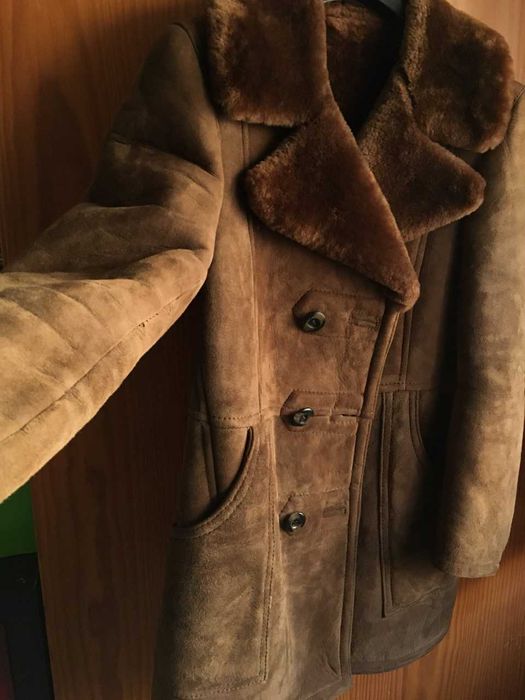 Casaco shearling B3 em pele - tamanho 46 (S)