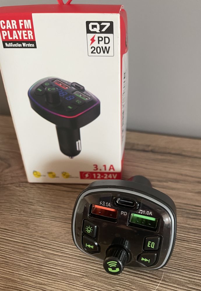 Transmiter samochodowy, odtwarzacz MP3 Bluetooth 5.0