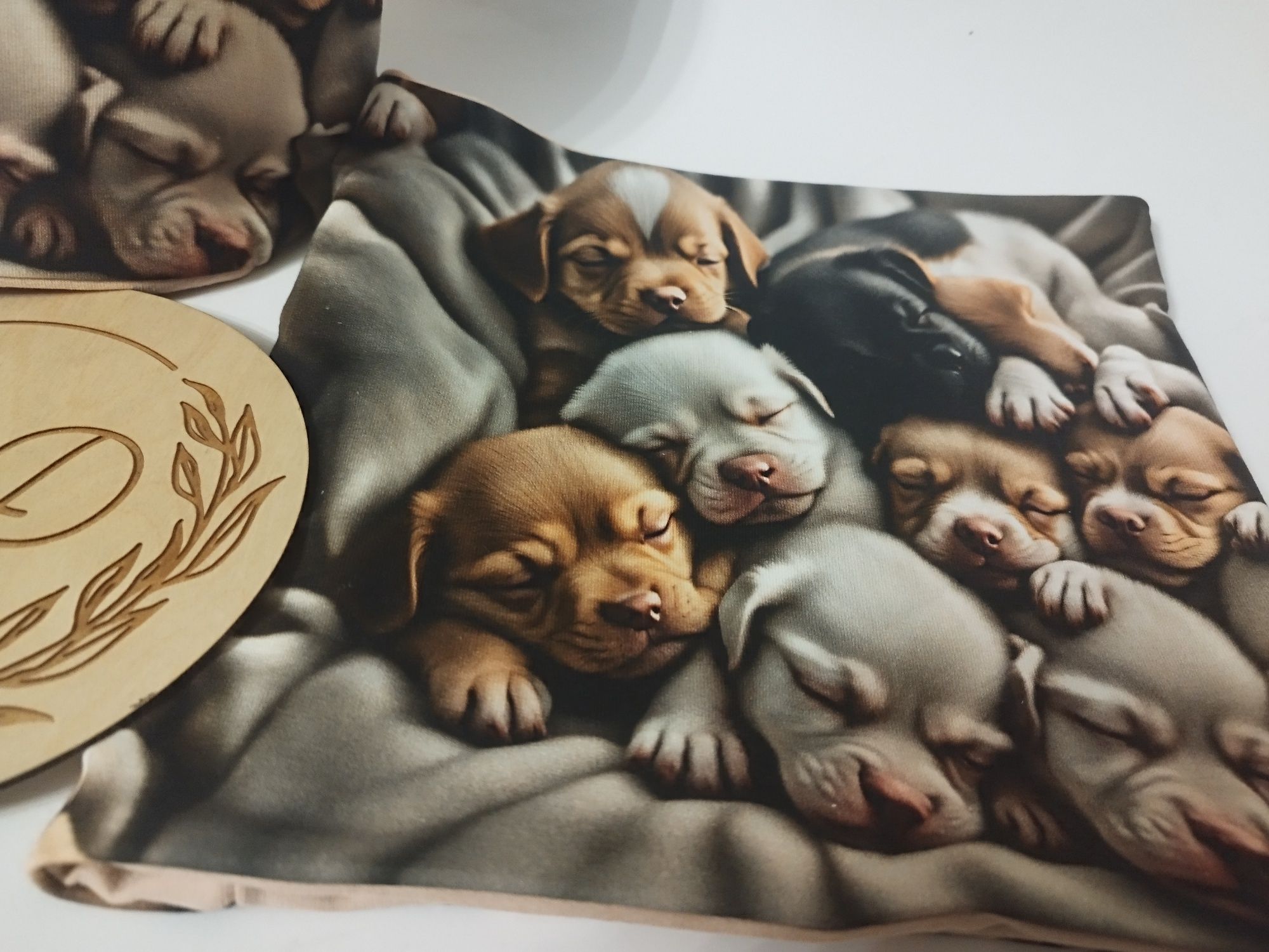 Komplet zestaw czapka komin bawełniany Urocze szczeniaczki Puppy