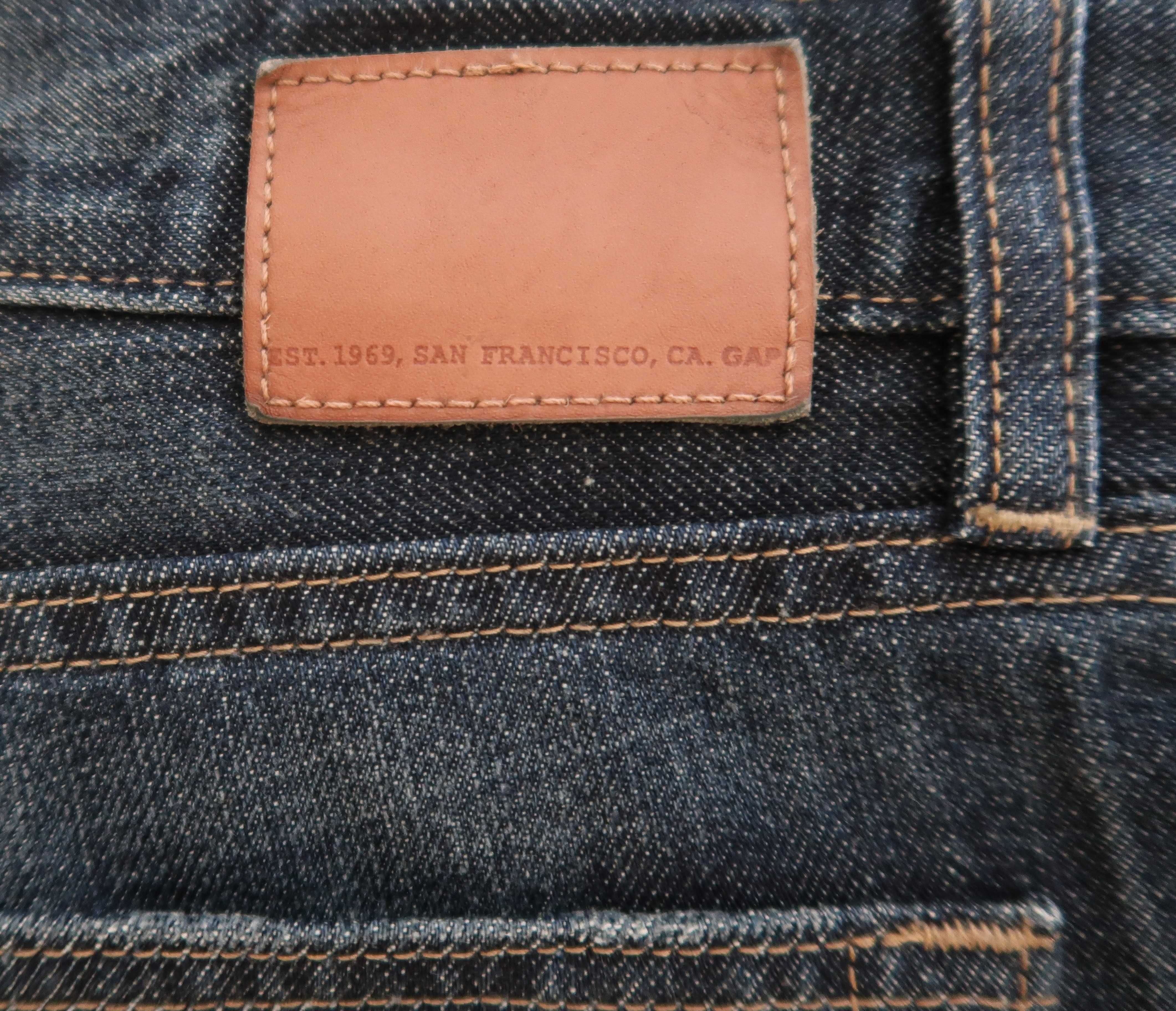 GAP granatowe spodnie męskie jeans 100% bawełna Rozmiar XL