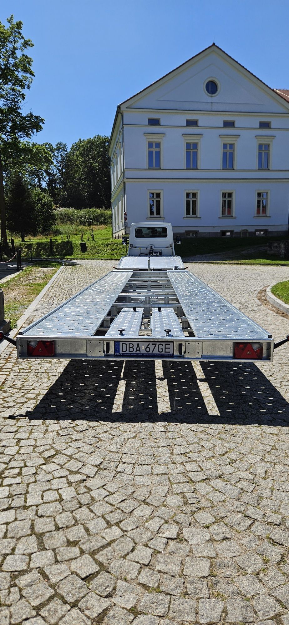 PRZYCZEPA 8 m !!! Na 2 auta. DMC 3500
