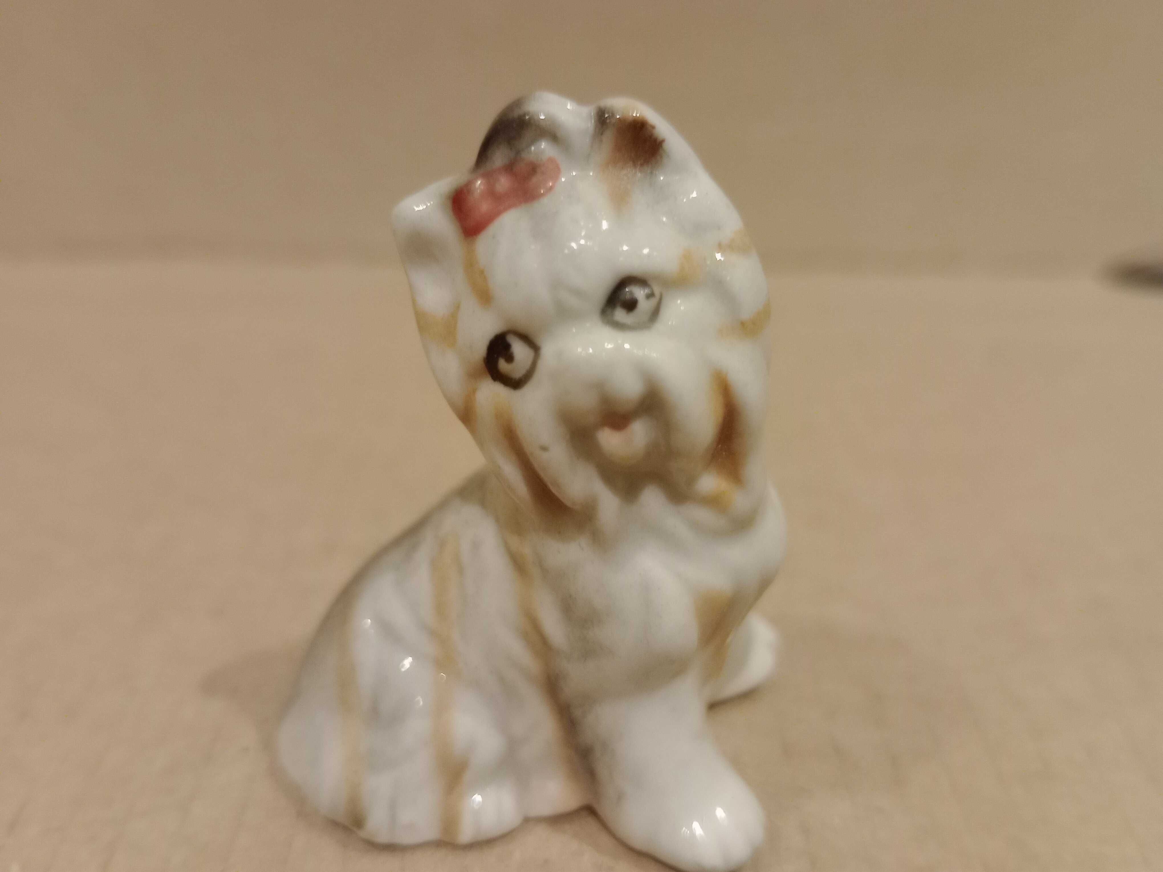 Figurka piesek Yorkshire Terrier, porcelana