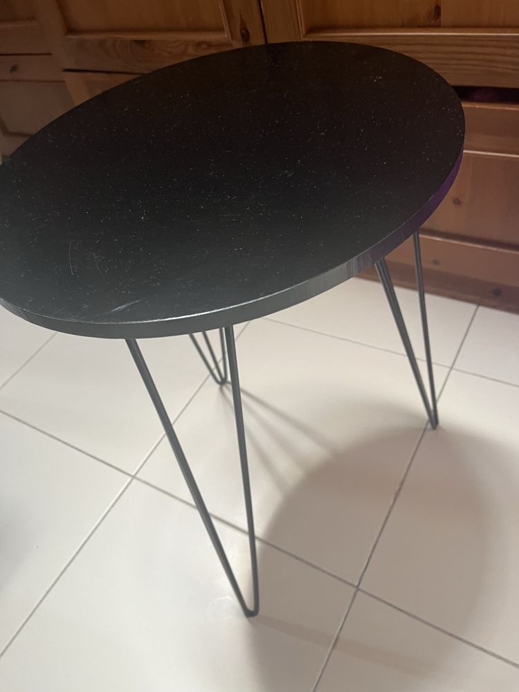 Mesa preta 3 pes