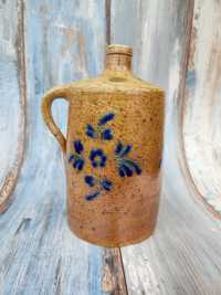 Ceramiczny wazon w kształcie butli - lata 70 - design - vintage