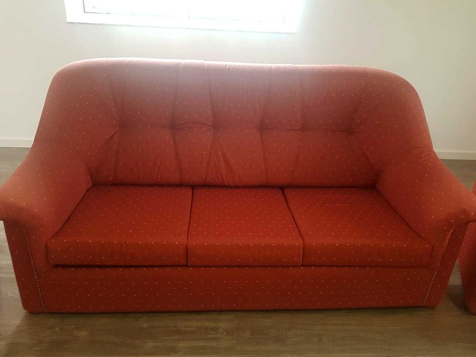 Conjunto de sofá cama + poltronas