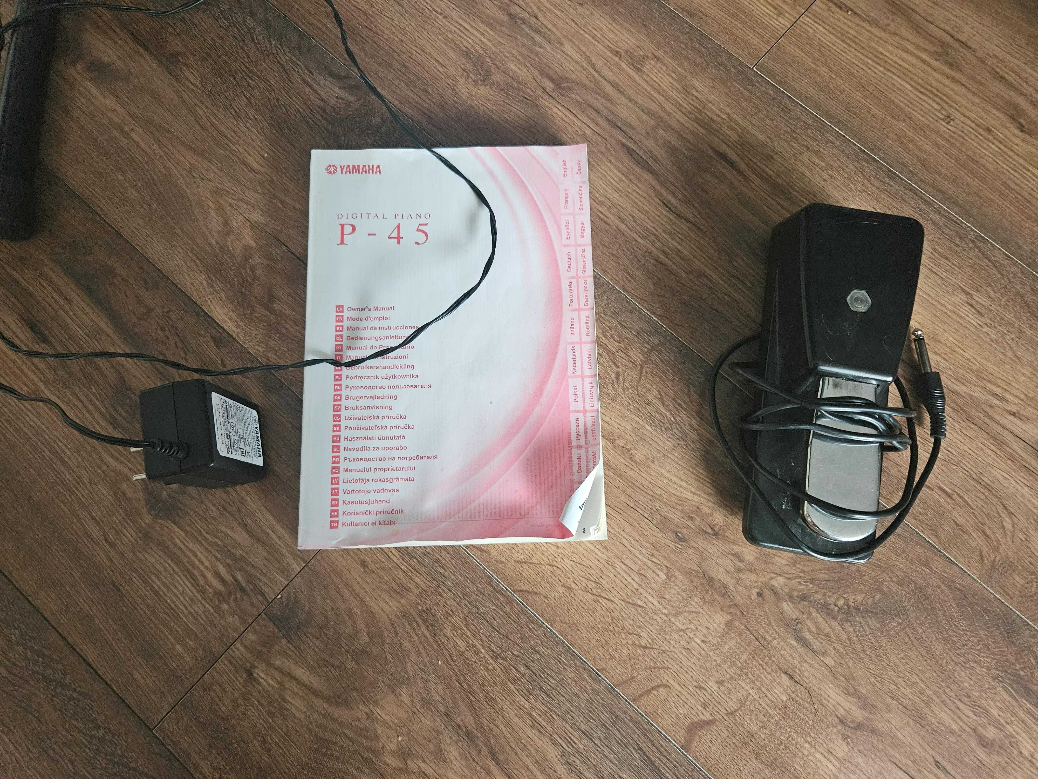 Pianino cyfrowe Yamaha P-45 pełna ważona klawiatura + Stojak