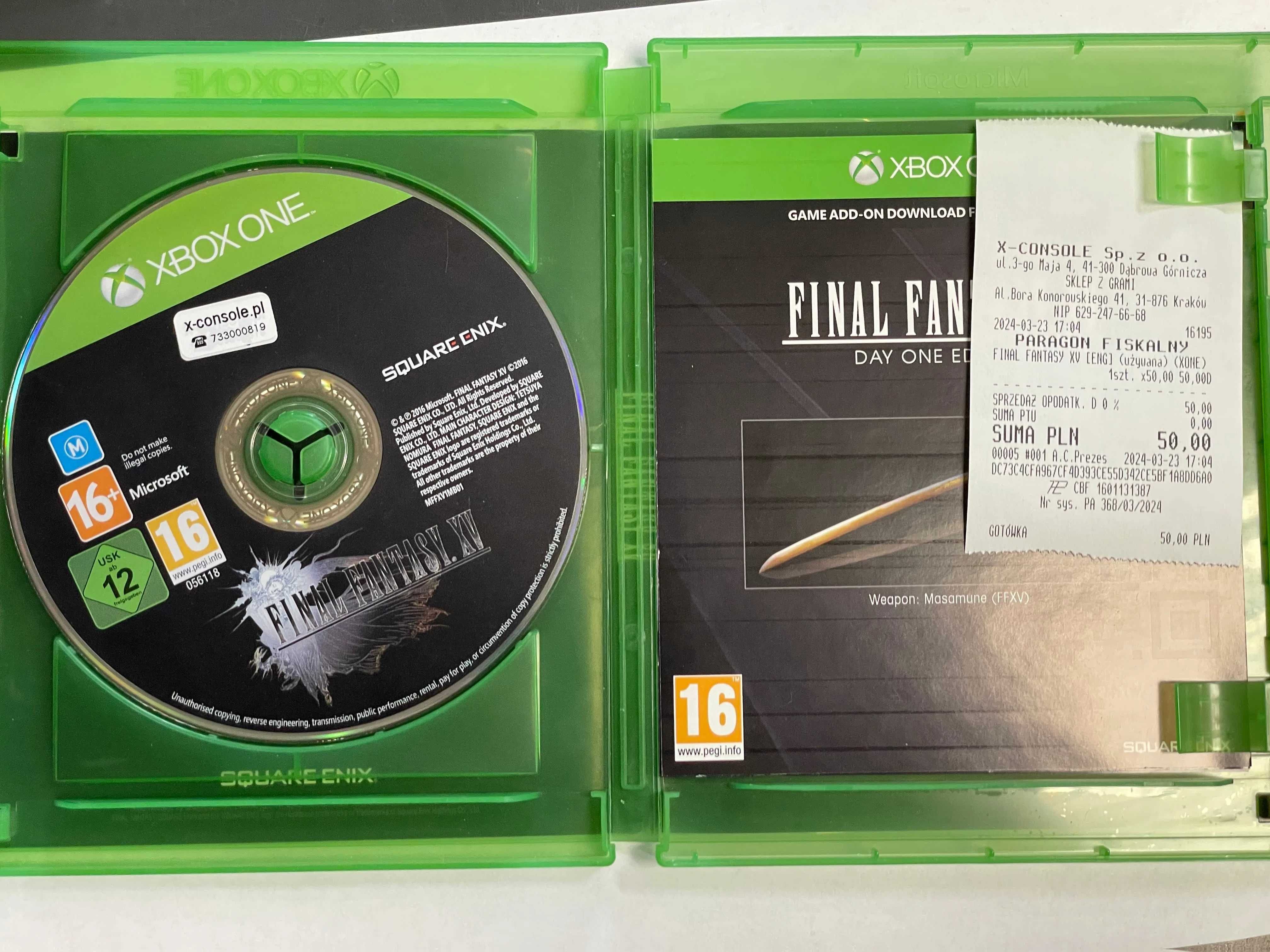 Final Fantasy XV Day One Edition Xbox One