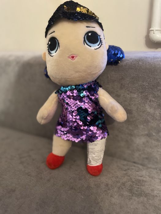 Мʼяка іграшка на присосці з пайетками