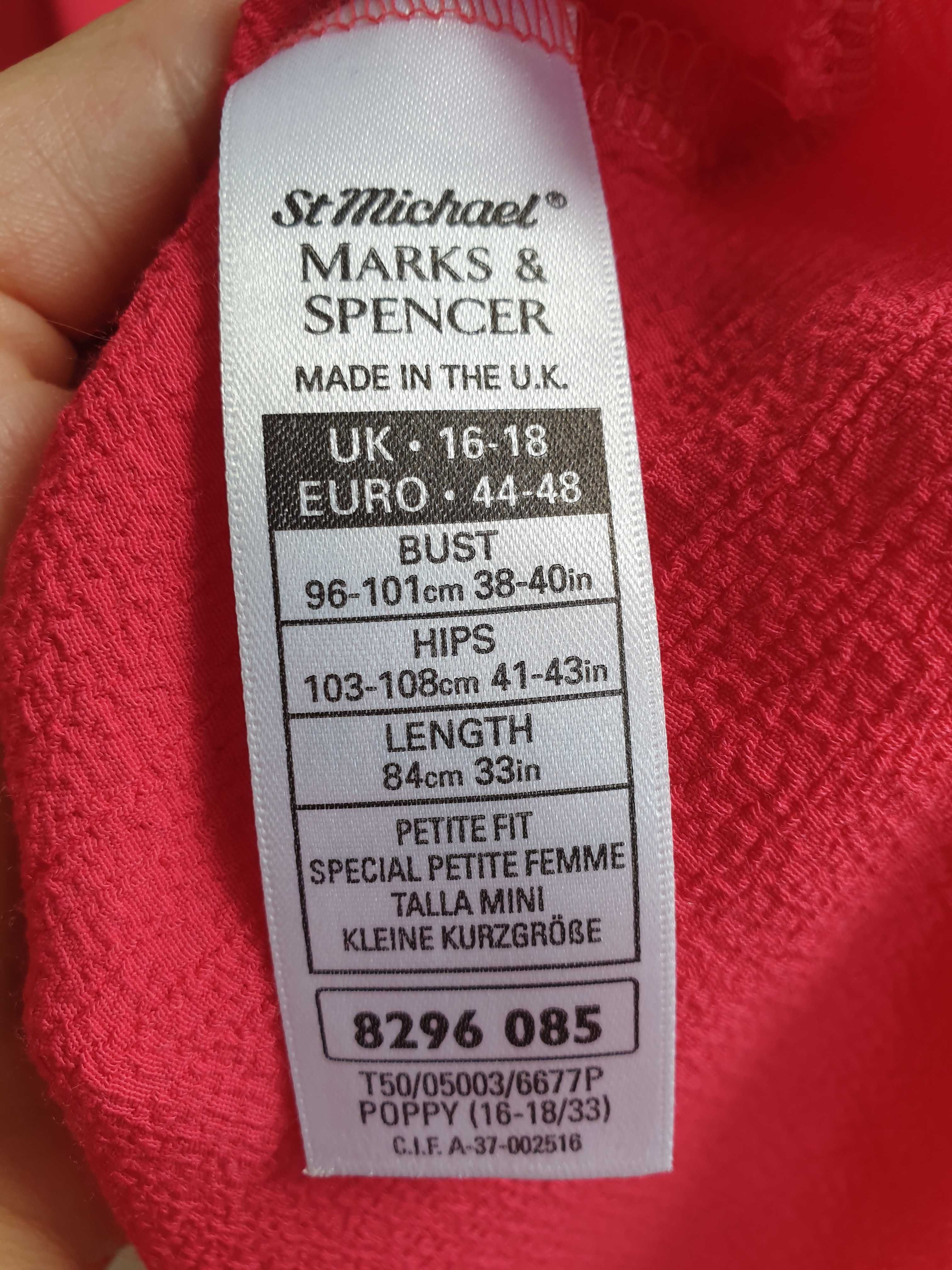 Sukienka maxi z wiskozy różowa M&S 44 46