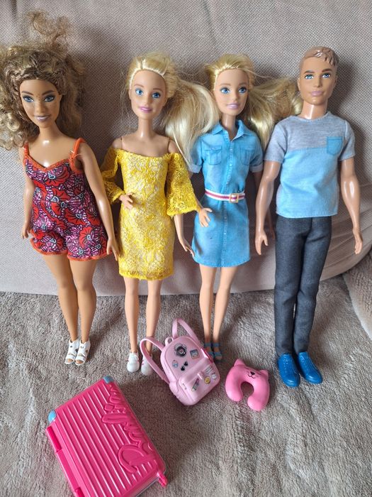 3 lalki barbie i Ken