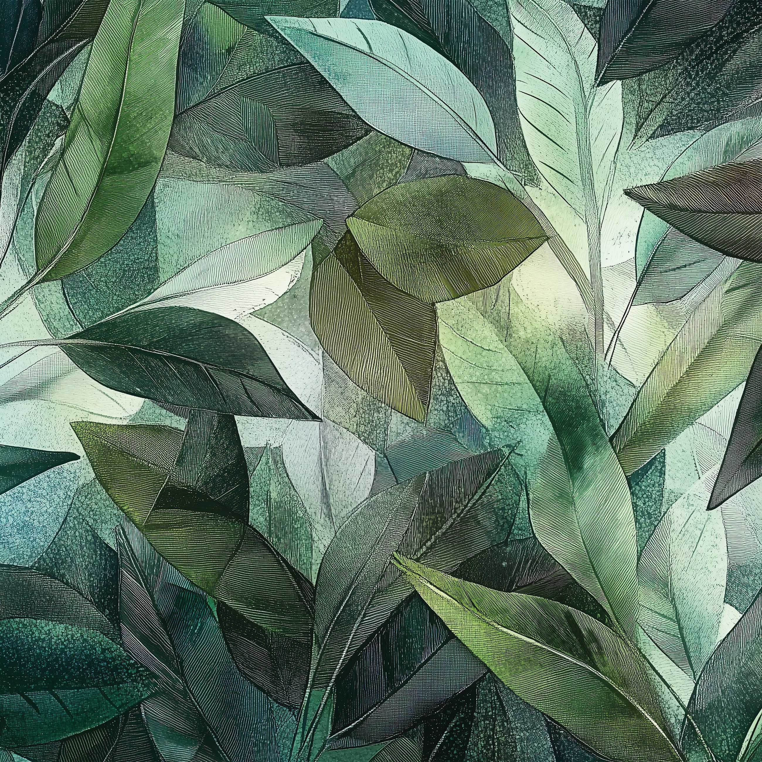 Fototapeta Zielone Liście Las Natura Tropiki Do Pokoju 3D + KLEJ