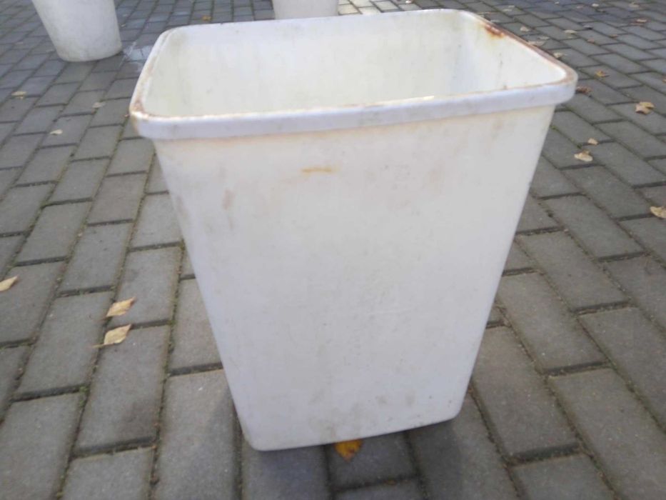 Kosz na śmieci wiadro plastikowe wiaderko pojemnik białe 25l 42cm