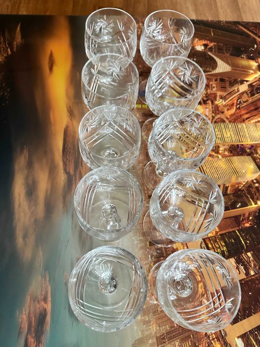 кришталеві хрустальные бокали великі для кон"яка, вина 10 штук