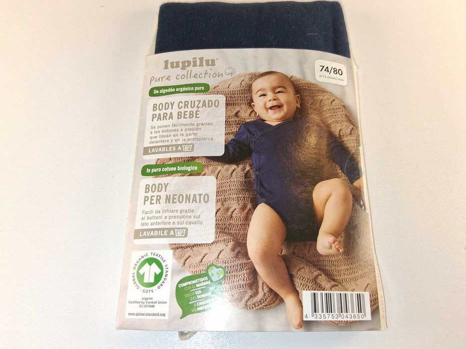 A061 Lupilu Body Kopertowe Niemowlęce Bawełna Organiczna R. 74/80