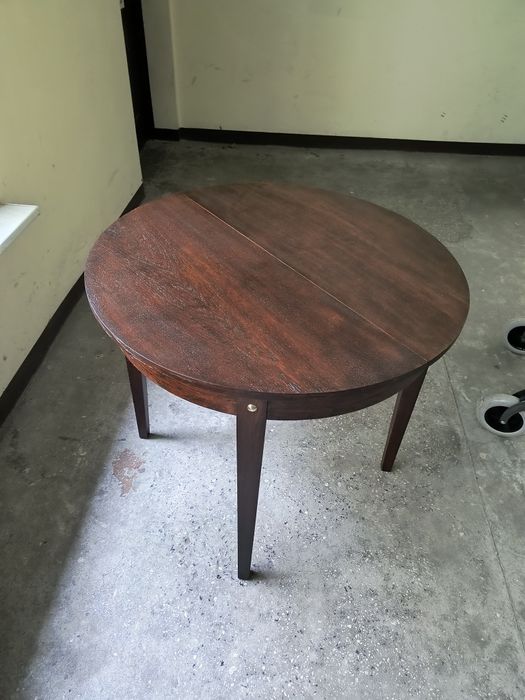 stary Okrągły stół prl rozkładany vintage retro design składany jfm