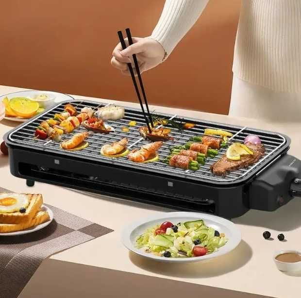 Настільний електрогриль барбекю з решіткою