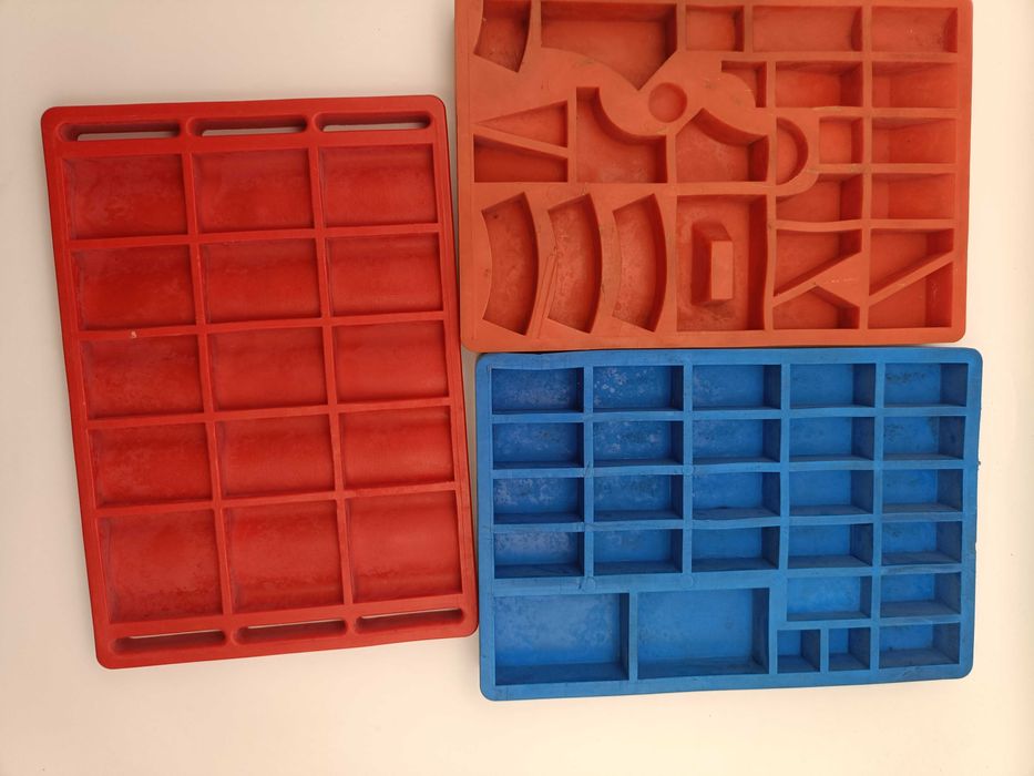 3 moldes   de  Mini Tijolos, telhas para construção miniaturas